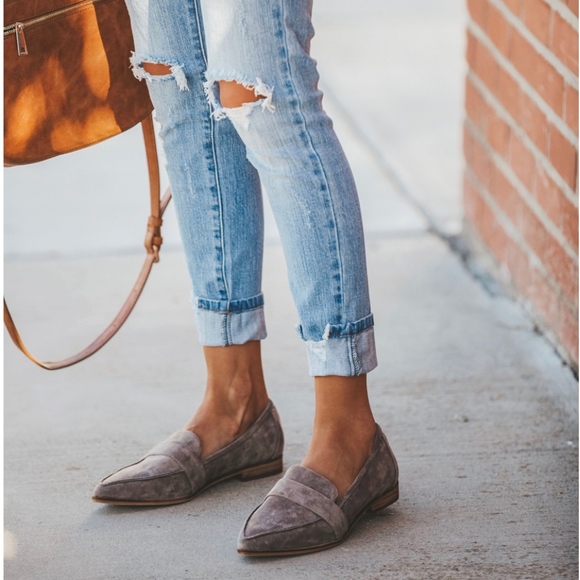 Grey Suede Slip-On Loafer - Picture 3 of 4